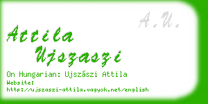 attila ujszaszi business card