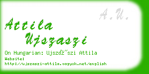 attila ujszaszi business card